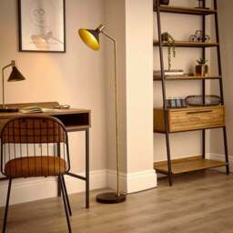 Morgan Industrial Adjustable Reading Floor Lamp - thumbnail 2