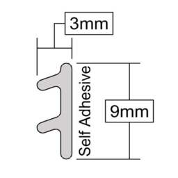 Stormguard Draft Excluder Self Adhesive Acoustic Silent Strip Tape - thumbnail 2