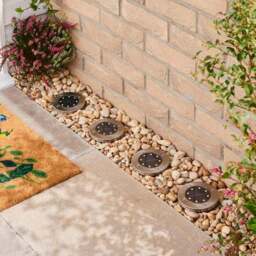 Solar Set of 4 Round Path Lights - thumbnail 2