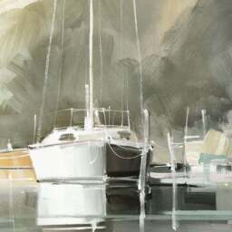 Marina Morning by Craig Trewin Penny Framed Canvas - thumbnail 3