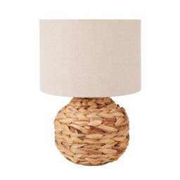 Zadi Plaited Water Hyacinth Table Lamp - thumbnail 4