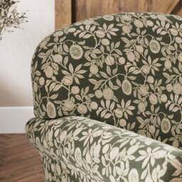 Enya Vintage Pod Print Scroll Armchair - thumbnail 3