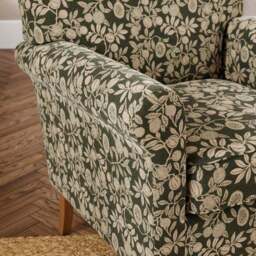 Enya Vintage Pod Print Scroll Armchair - thumbnail 4