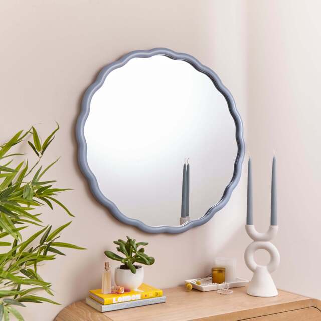 Wiggle Round Wall Mirror Ashley Blue
