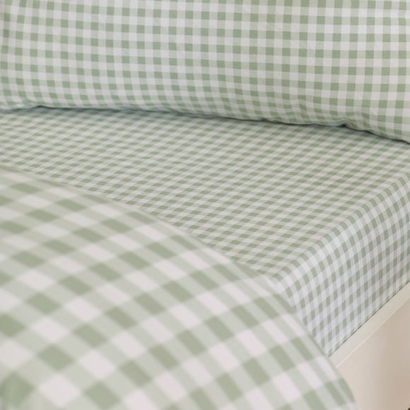 Catherine Lansfield Bamford Gingham Check Polycotton Fitted Sheet - image 1