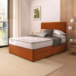 Silentnight Divan Bed With Francisco Velvet Headboard and 800 Pocket Sprung Mattress - thumbnail 1