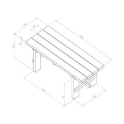 Rebecca Wooden Rectangle Garden Dining Table - thumbnail 4