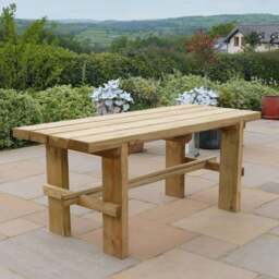 Rebecca Wooden Rectangle Garden Dining Table - thumbnail 1