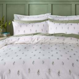 Harper Stem Floral 144 Thread Count 100% Cotton Duvet Cover & Pillowcase Set - thumbnail 4