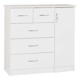 Nevada Small Single 5 Drawer Wardrobe - thumbnail 2