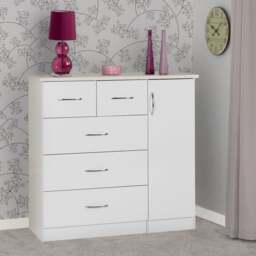 Nevada Small Single 5 Drawer Wardrobe - thumbnail 1
