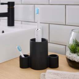 Matte Black Electric Toothbrush Holder - thumbnail 1
