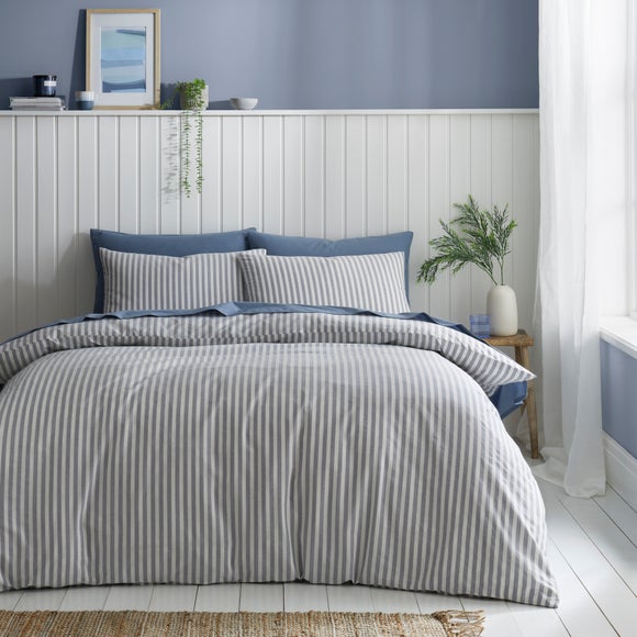 Portloe Stripe 100% Cotton Duvet Cover & Pillowcase Set - image 1