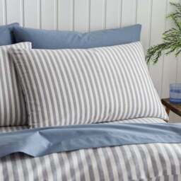 Portloe Stripe 100% Cotton Duvet Cover & Pillowcase Set - thumbnail 2
