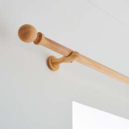 Ashton Wood Curtain Pole - thumbnail 1
