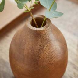 Mango Wood Bud Vase - thumbnail 2