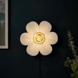 Flower Fabric Plug In Wall Light - thumbnail 2