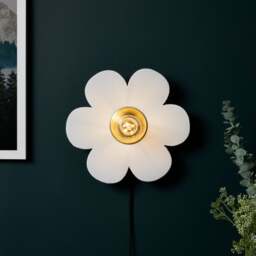 Flower Fabric Plug In Wall Light - thumbnail 1