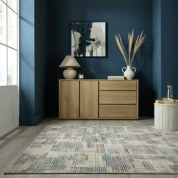 Geo Grid Modern Striped Rug - thumbnail 1