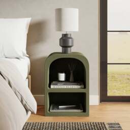 Drue Sculpted Bedside Table - thumbnail 1