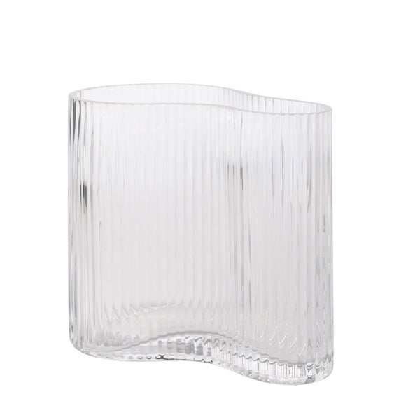 Hestia Ribbed Glass Vase - image 1