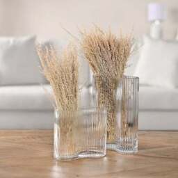 Hestia Ribbed Glass Vase - thumbnail 3