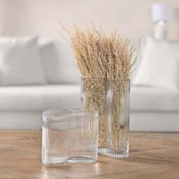 Hestia Ribbed Glass Vase - thumbnail 2
