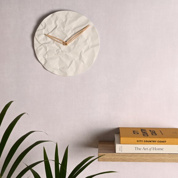 Interval Crumple Texture Porcelain Wall Clock - image 1
