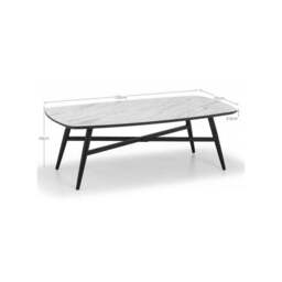 Caruso Marble Effect Coffee Table - thumbnail 6