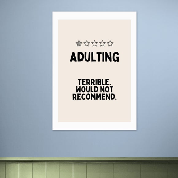 East End Prints Adulting Cream Print - image 1