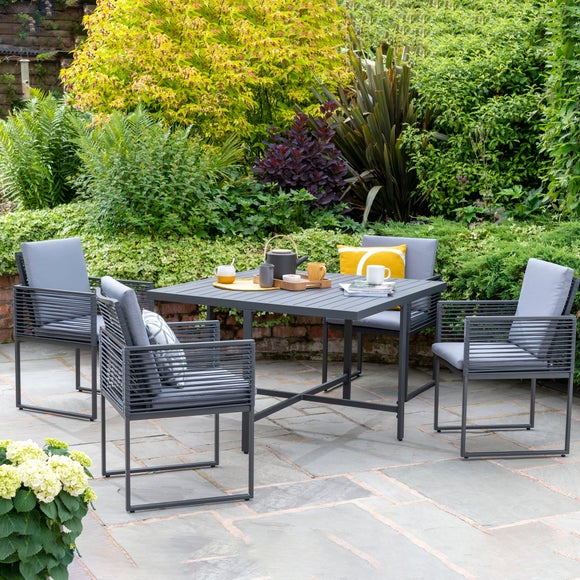 Sheringham Rope 4 Seater Cube Dining Set - image 1