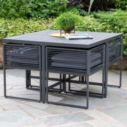 Sheringham Rope 4 Seater Cube Dining Set - thumbnail 2