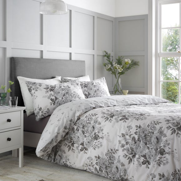 Catherine Lansfield Elinda Floral Duvet Cover and Pillowcase Set - image 1