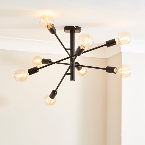 Elements Koppla 8 Light Semi Flush Ceiling Light - image 1