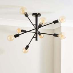 Elements Koppla 8 Light Semi Flush Ceiling Light - thumbnail 2