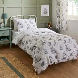 Sketched Woodland 100% Cotton Duvet Cover & Pillowcase Set - thumbnail 1