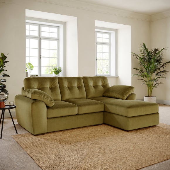 Milton Matte Velvet Corner Chaise Sofa - image 1