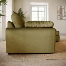 Milton Matte Velvet Corner Chaise Sofa - thumbnail 3