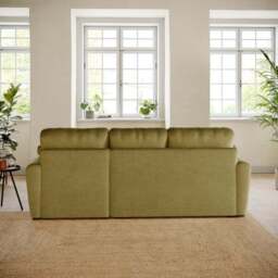 Milton Matte Velvet Corner Chaise Sofa - thumbnail 2