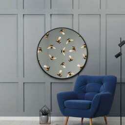 Typis Round Bumble Bee Wall Mirror