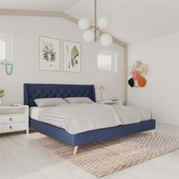 Novogratz Her Majesty Bed, Linen - thumbnail 2