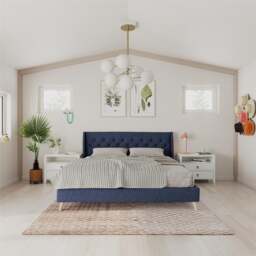 Novogratz Her Majesty Bed, Linen - thumbnail 1