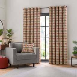 Pelosa Cut Velvet Eyelet Curtains - thumbnail 2