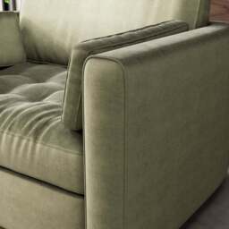 Zoe II Velvet Snuggle Chair - thumbnail 4