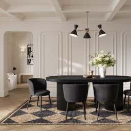 Nova Velvet Set of 2 Dining Chairs - thumbnail 1