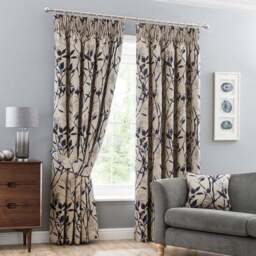 Zen Jacquard Pencil Pleat Curtains - thumbnail 2