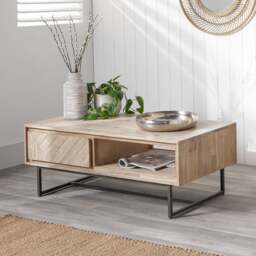 Pacific Marca Coffee Table, Natural Acacia Wood - thumbnail 1