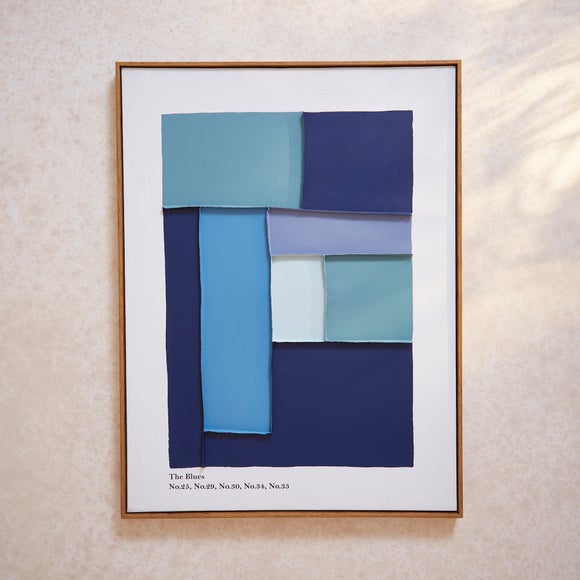 Origin of Colour The Blues Framed Canvas - image 1