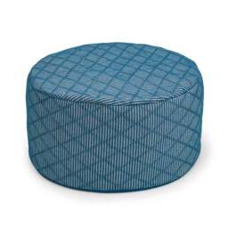 Tufted Diamond Pouffe Navy - thumbnail 2