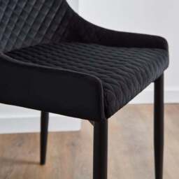 Montreal Set of 2 Dining Chairs, Velvet - thumbnail 3